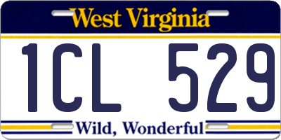 WV license plate 1CL529