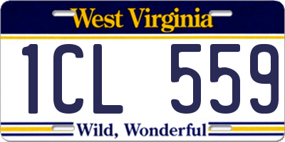 WV license plate 1CL559