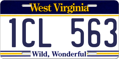 WV license plate 1CL563