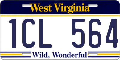 WV license plate 1CL564