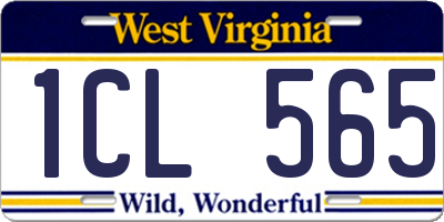 WV license plate 1CL565