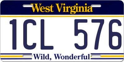 WV license plate 1CL576
