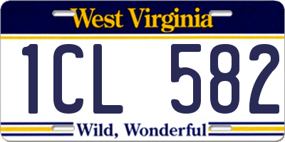 WV license plate 1CL582