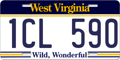 WV license plate 1CL590