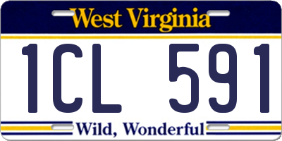 WV license plate 1CL591