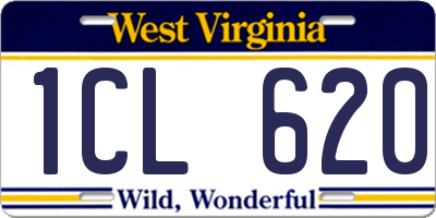WV license plate 1CL620