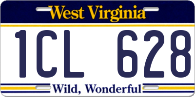 WV license plate 1CL628