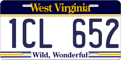 WV license plate 1CL652