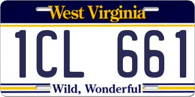 WV license plate 1CL661