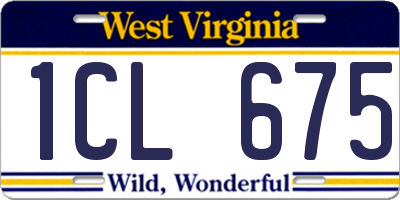 WV license plate 1CL675