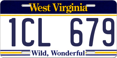 WV license plate 1CL679
