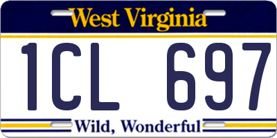 WV license plate 1CL697