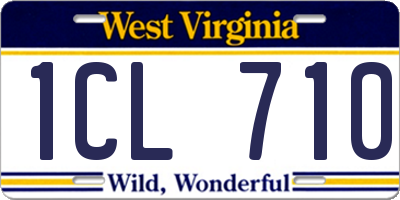 WV license plate 1CL710