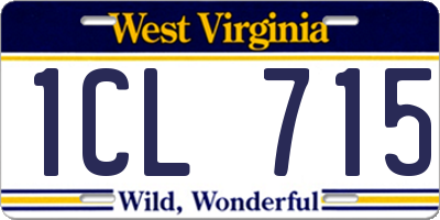 WV license plate 1CL715