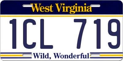 WV license plate 1CL719