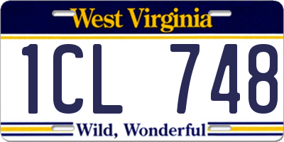 WV license plate 1CL748