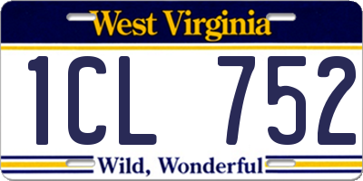 WV license plate 1CL752