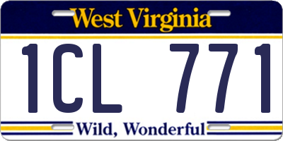 WV license plate 1CL771