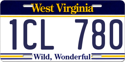 WV license plate 1CL780