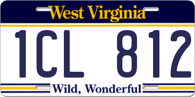 WV license plate 1CL812