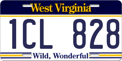 WV license plate 1CL828