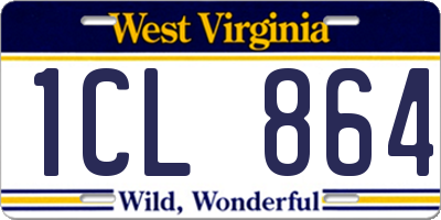 WV license plate 1CL864
