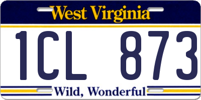 WV license plate 1CL873