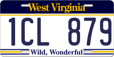 WV license plate 1CL879