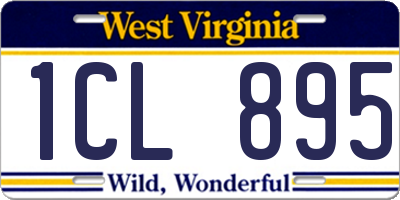 WV license plate 1CL895