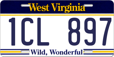 WV license plate 1CL897