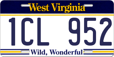 WV license plate 1CL952
