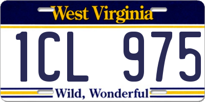 WV license plate 1CL975