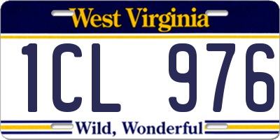 WV license plate 1CL976