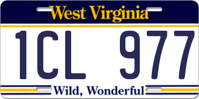 WV license plate 1CL977