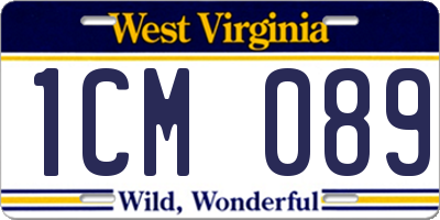 WV license plate 1CM089