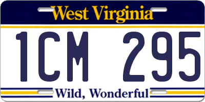 WV license plate 1CM295