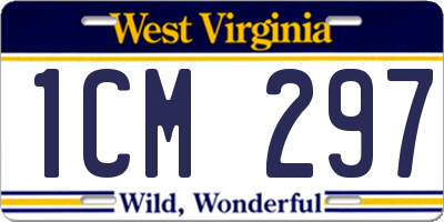 WV license plate 1CM297