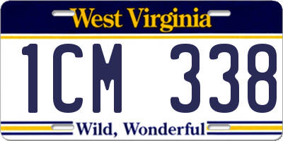 WV license plate 1CM338