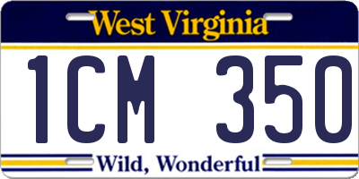 WV license plate 1CM350