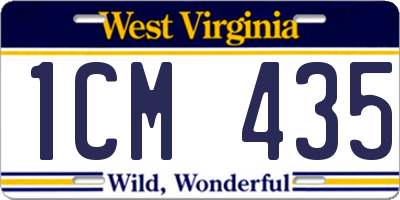 WV license plate 1CM435