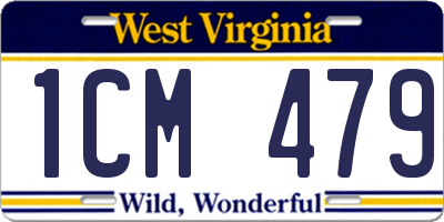 WV license plate 1CM479