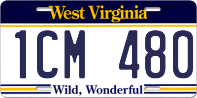 WV license plate 1CM480