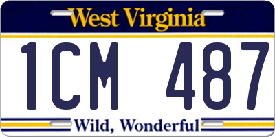 WV license plate 1CM487