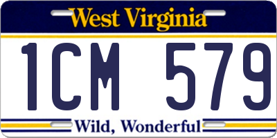 WV license plate 1CM579