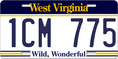 WV license plate 1CM775