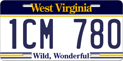 WV license plate 1CM780