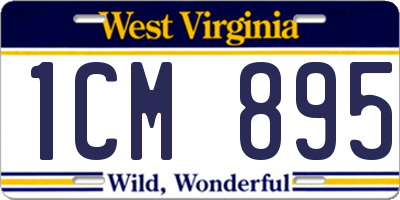 WV license plate 1CM895