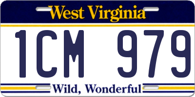 WV license plate 1CM979