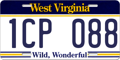WV license plate 1CP088
