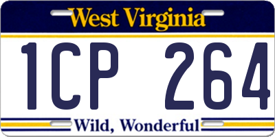 WV license plate 1CP264